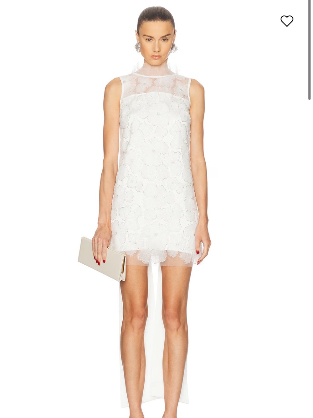 Self-Portrait Tulle Satin Bow Mini Dress size 0 like new